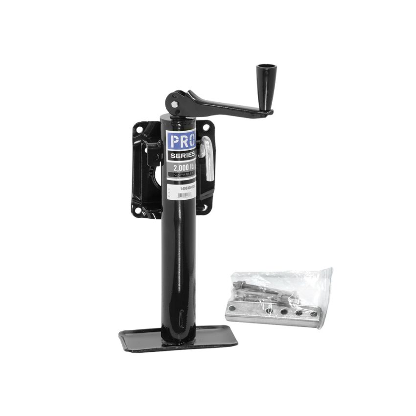 REESE REE1400300303 Pro Series Bolt-On Jack Topwind 2000 lbs. w/Foot