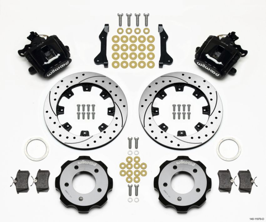 Wilwood 140-11979-D Combination Parking Brake Rear Kit 12.19in Drilled 2006-Up Civic / CRZ