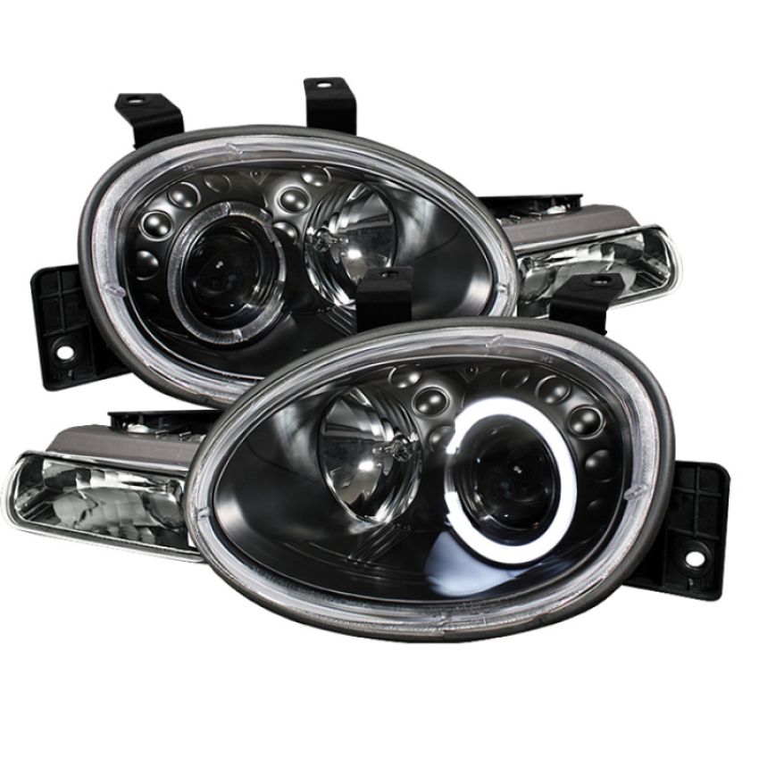 SPYDER 5017420 Projector Headlights - LED Halo - Black