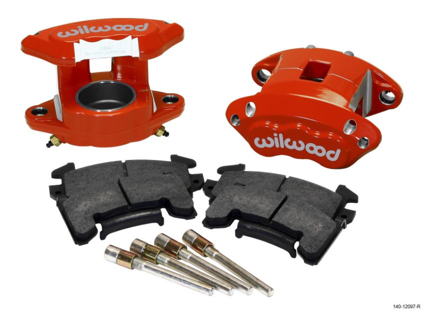 Wilwood 140-12097-R D154 Front Caliper Kit - Red 2.50in Piston 1.04in Rotor