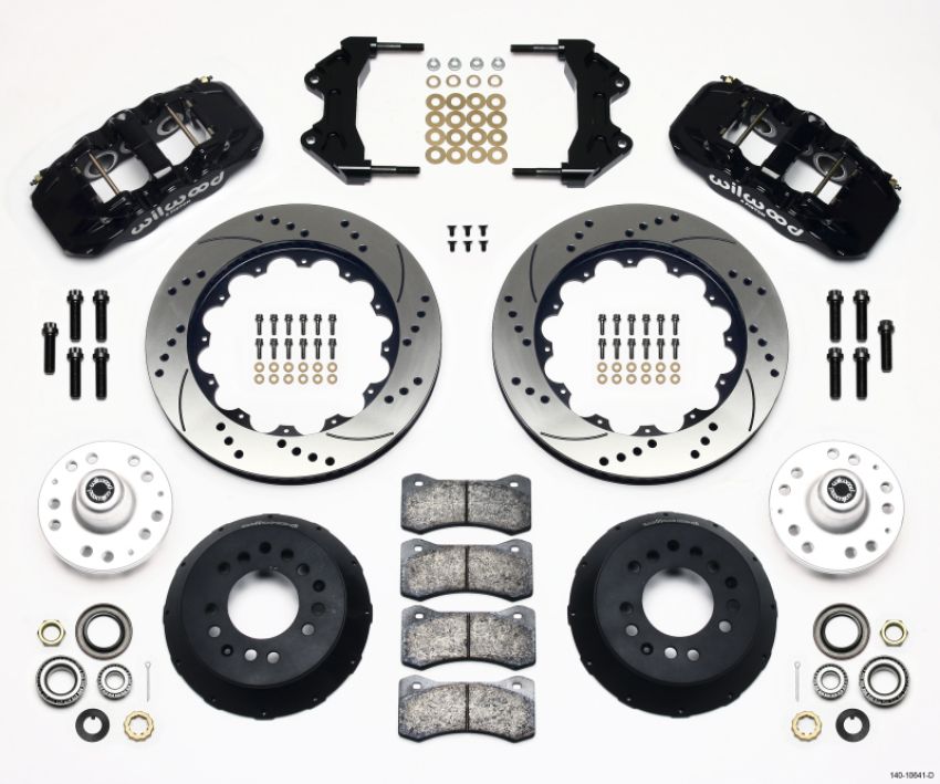 Wilwood 140-10641-D AERO6 Front Hub Kit 14.00 Drilled WWE ProSpindle