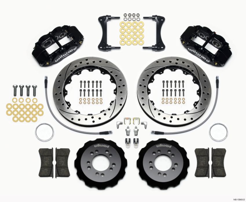 Wilwood 140-13043-D Narrow Superlite 6R Front Hat Kit 13.06in Drilled 2008-up Hyundai Genesis Coupe w/Lines