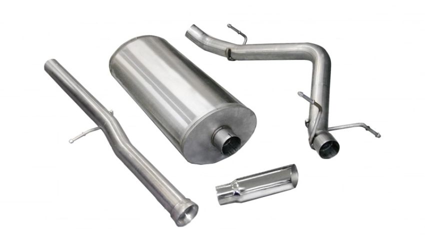CORSA Performance 24523 Corsa 2011-2013 Chevrolet Silverado Crew Cab/Short Bed 1500 6.2L V8 Polished Sport Cat-Back Exhaust