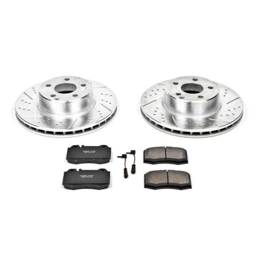 PowerStop K2932 Z23 Daily Driver Carbon-Fiber Ceramic Brake Pad and Drilled & Slotted Rotor Kit