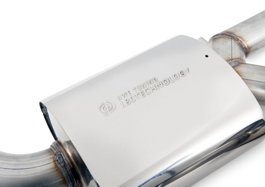 AWE Tuning 3015-42070 Audi C7.5 A7 3.0T Touring Edition Exhaust - Quad Outlet Chrome Silver Tips