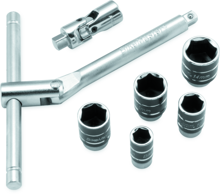 BikeMaster 151587 1/4in Drive Compact Sliding and Folding T-Handle Set