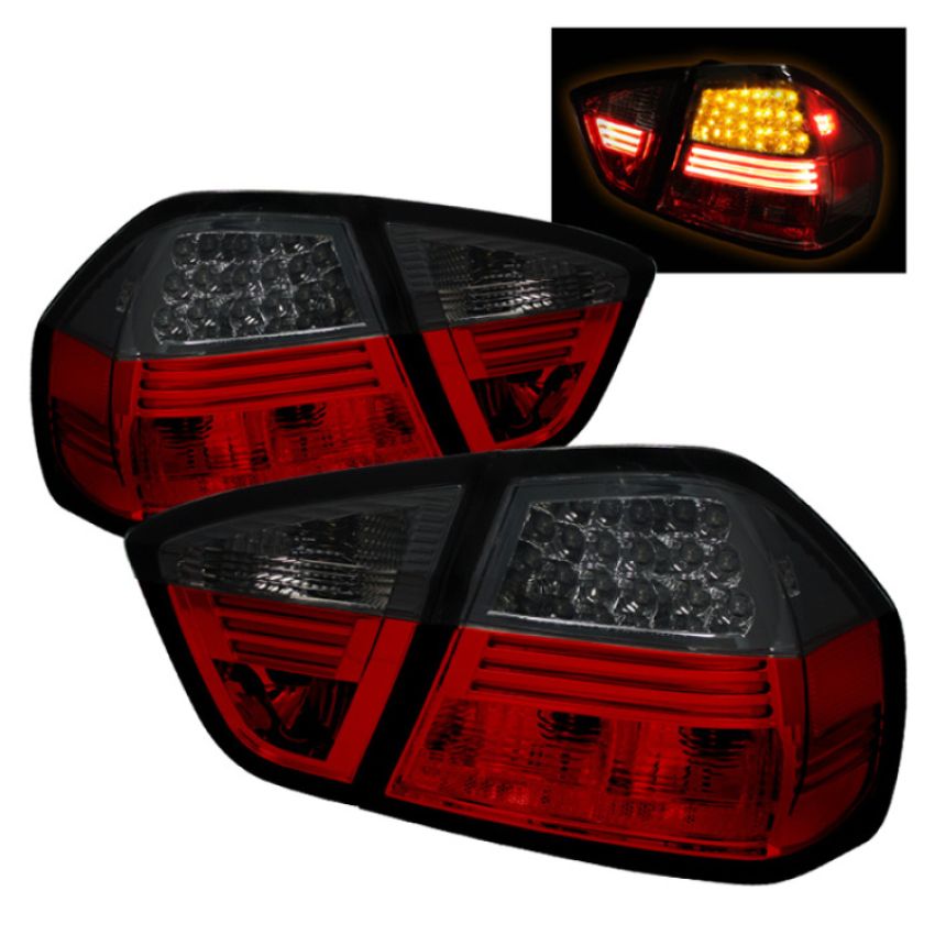 SPYDER 5000910 LED Tail Lights - Red Smoke