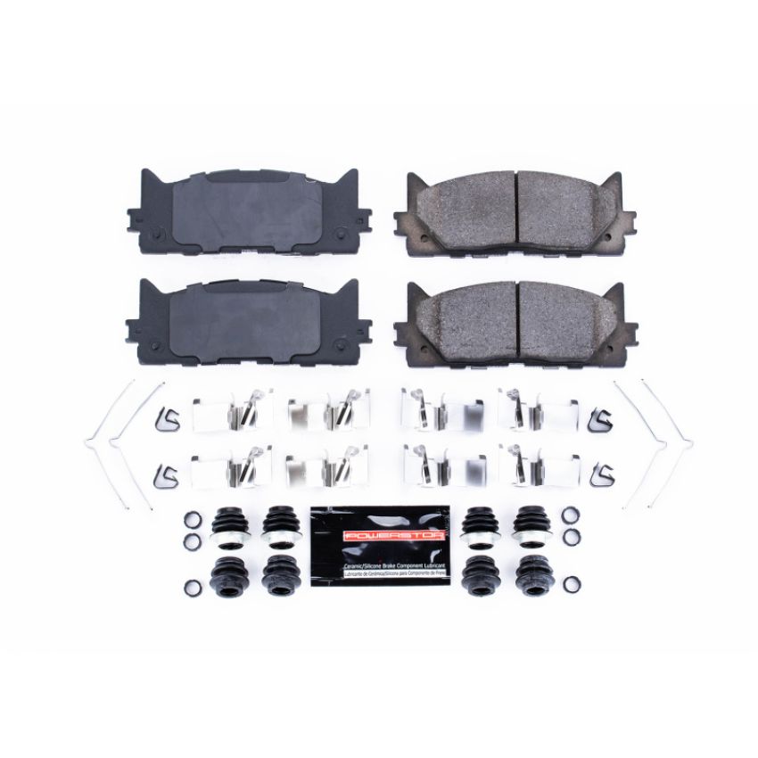 PowerStop Z23-1293 PowerStop - Z23 Daily Driver Carbon-Fiber Ceramic Brake Pads with Hardware Kit
