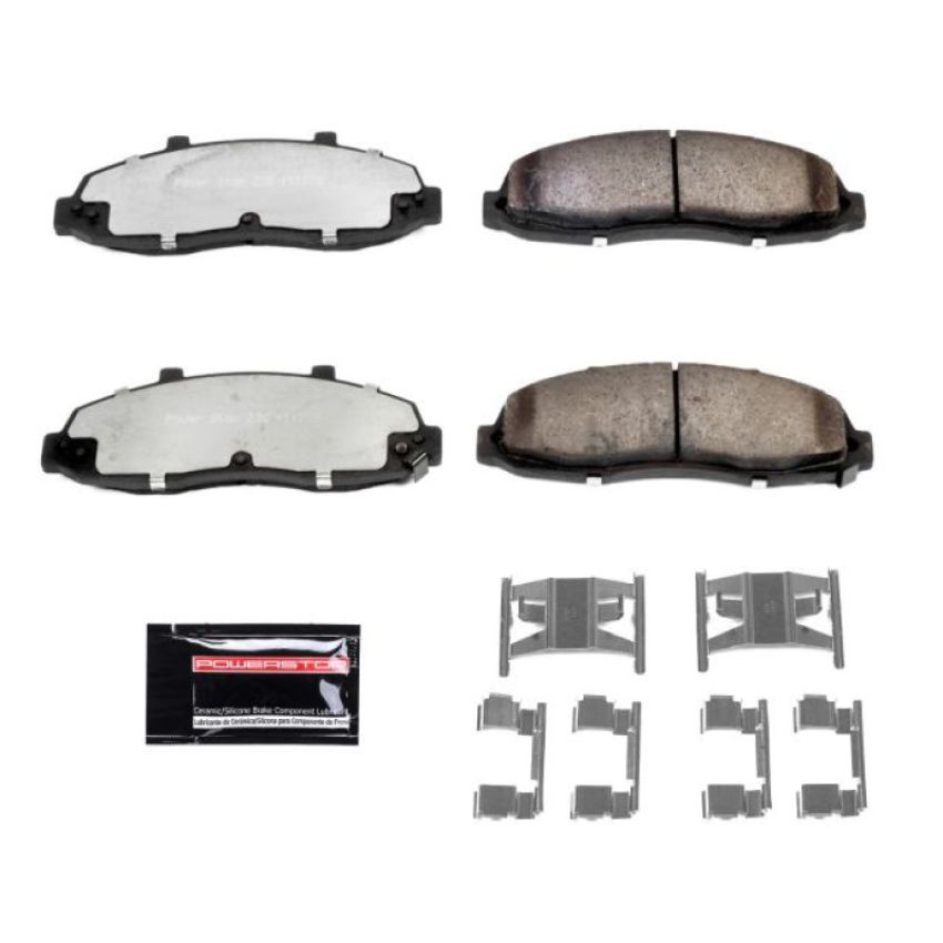 PowerStop Z36-679 PowerStop - Z36 Truck and SUV Carbon-Fiber Ceramic Brake Pads with Hardware Kit