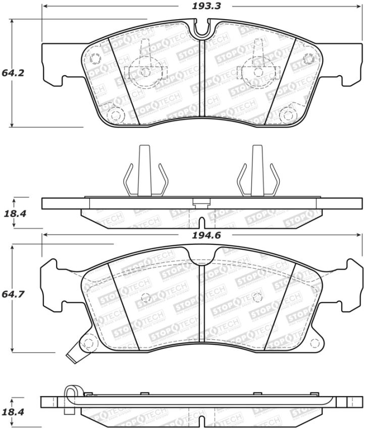 Stoptech 308.14550 Street Brake Pads - Front