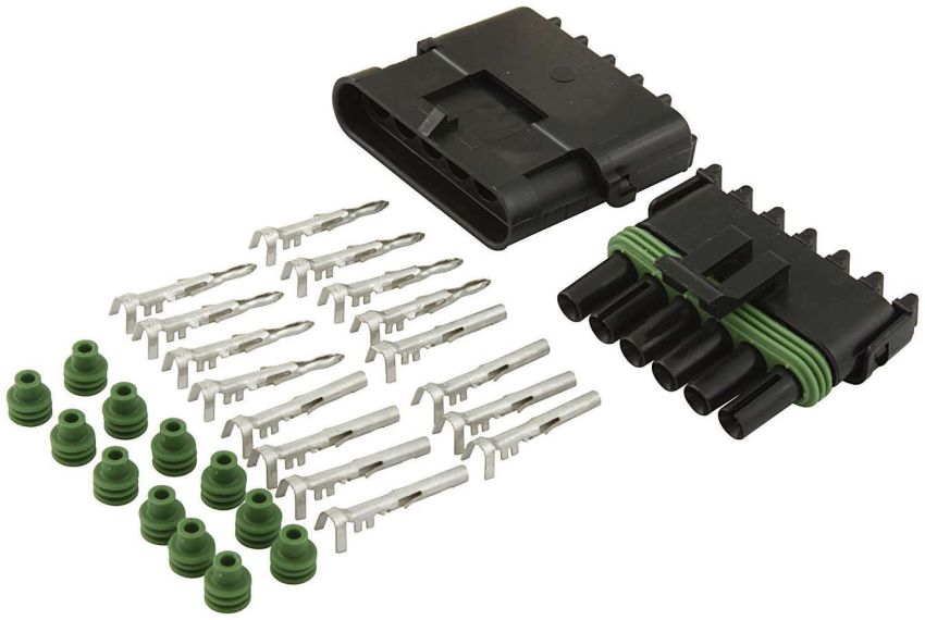 ALLSTAR PERFORMANCE ALL76270 6-Wire Weather Pack Connector Kit