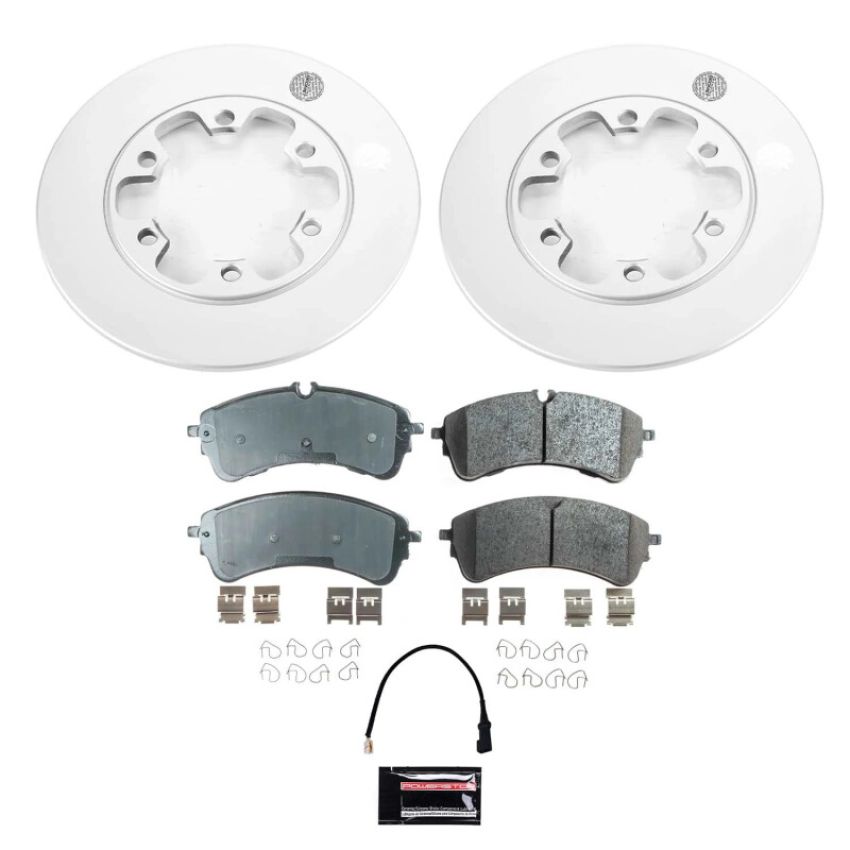 PowerStop CRK8992 Genuine Geomet Coated Rotor and Low-Dust Ceramic Brake Pad Kit