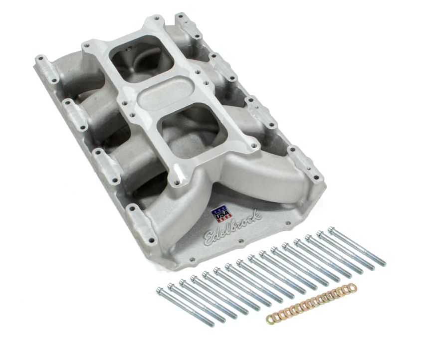 Edelbrock Intake Manifold Chrysler Gen II 426-572 Hemi Dual Quad Single Plane for Carburetors