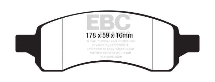 EBC Brakes UD11691 Ultimax OEM Replacement Brake Pads