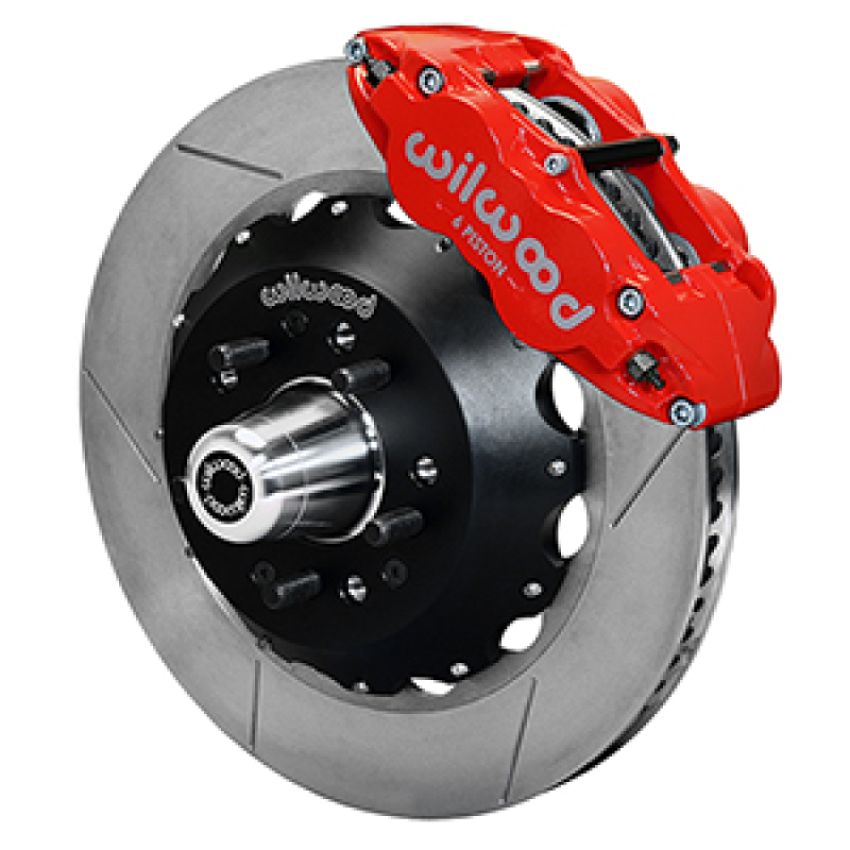 Wilwood 140-16909-R 55-57 Chevy Bel Air Superlite 6R Kit, 5 x 4.50in/4.75in Hub - 14.00in Slotted Rotor - Red