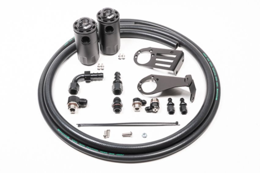 Radium Engineering 20-0637-FL DUAL CATCH CAN KIT, NISSAN S15 SILVIA/200SX, FLUID LOCK