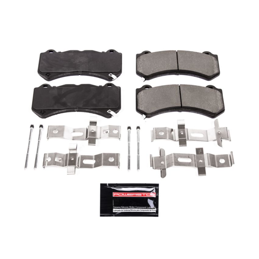 PowerStop Z23-1405 PowerStop - Z23 Daily Driver Carbon-Fiber Ceramic Brake Pads with Hardware Kit