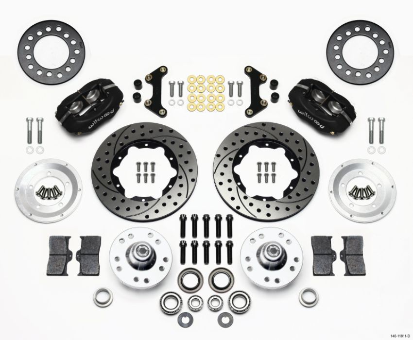 Wilwood 140-11811-D Forged Dynalite Front Kit 11.00in Drilled 49-54 Chevy / 53-62 Corvette