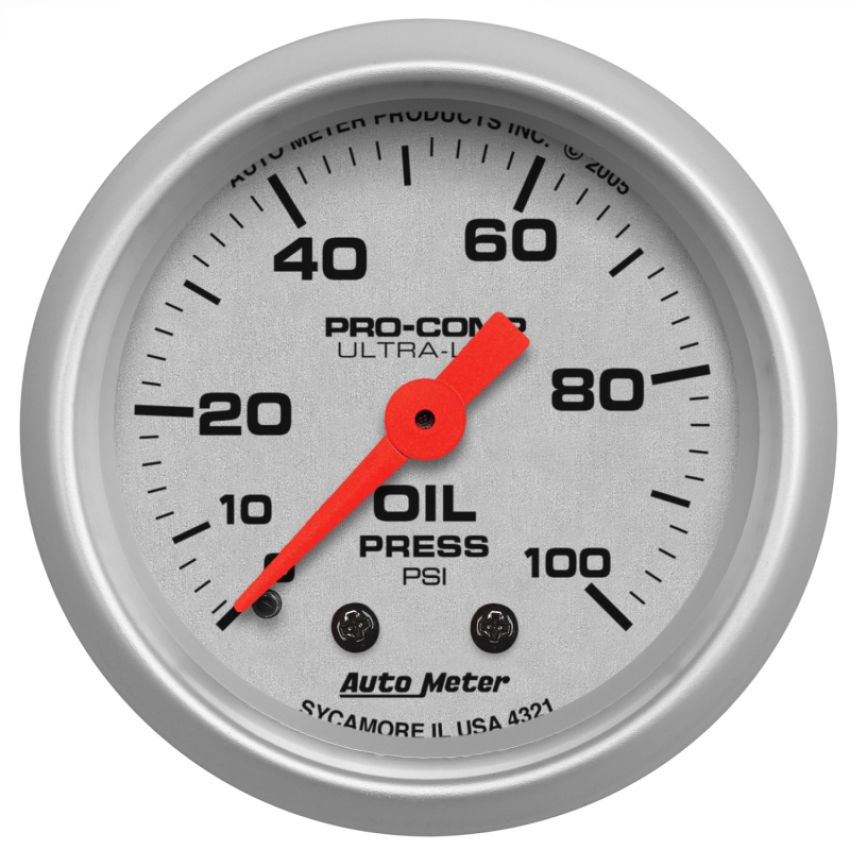 AutoMeter 4321 GAUGE, OIL PRESSURE, 2 1/16