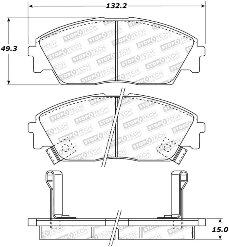 Stoptech 308.03730 Street Brake Pads