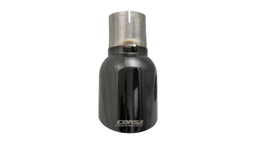 Corsa Performance TK008BLK Single 4.5in. Black PVD Pro-Series Universal Tip Kit (2.75in. Inlet-Clamp Includ
