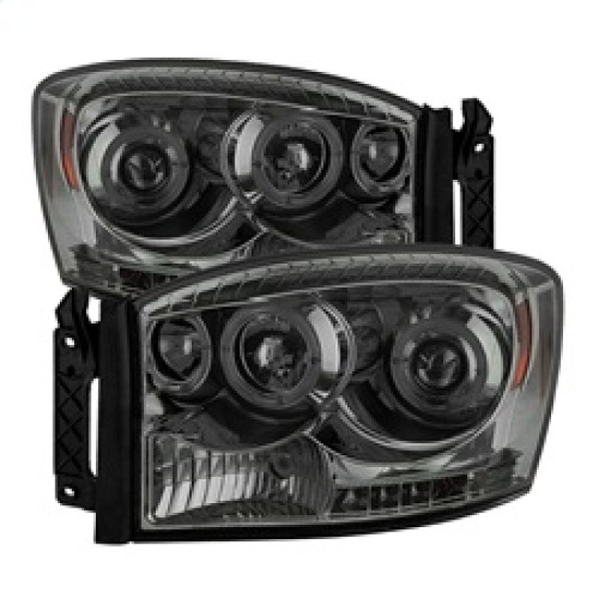 SPYDER 5010025 Projector Headlights - LED Halo - Smoke