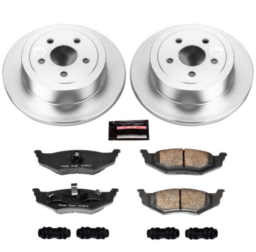 PowerStop CRK6266 Genuine Geomet Coated Rotor and Low-Dust Ceramic Brake Pad Kit
