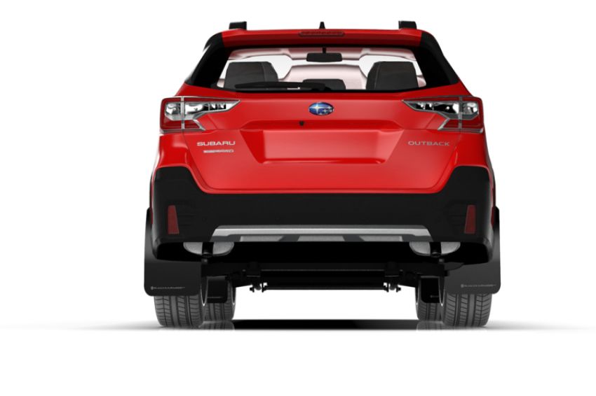 Rally Armor MF66-UR-BLK/SIL 20-25 Subaru Outback Black UR Mud Flap w/Silver Logo