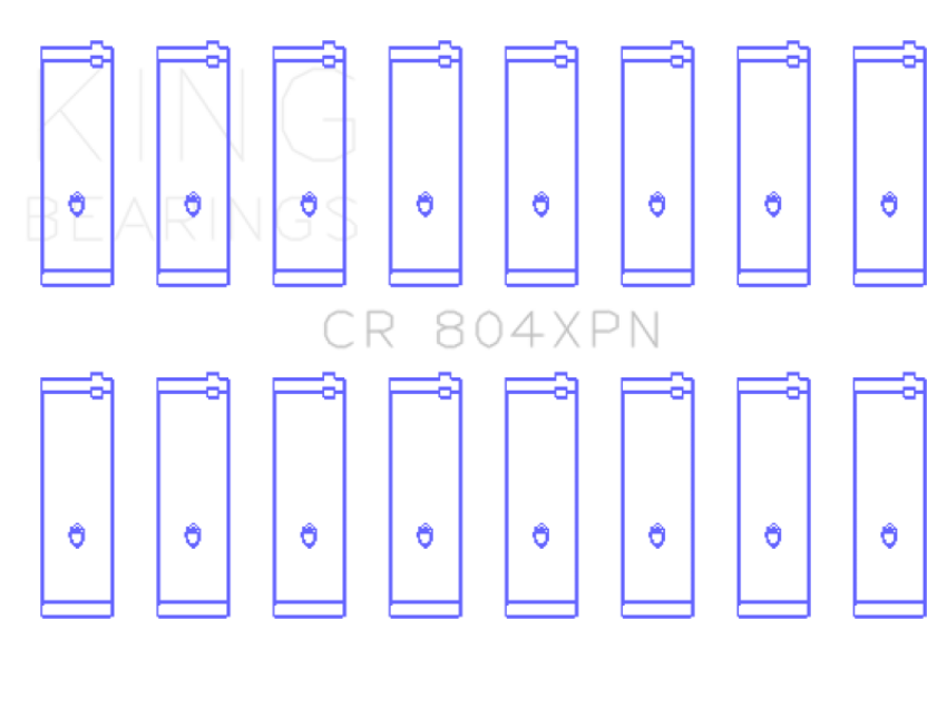 King Engine Bearings CR804XPNSTDX Ford 260Ci 289Ci 302 5.0L Windsor (Size STDX) Connecting Rod Bearing Set