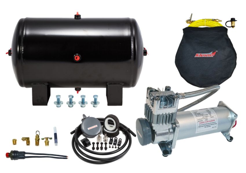 Kleinn Air Horns 6450 Kleinn Air System w/ 150 PSI Waterproof/ 100 Percent Duty Cycle Air Compressor / 5.0 gal Air Tank