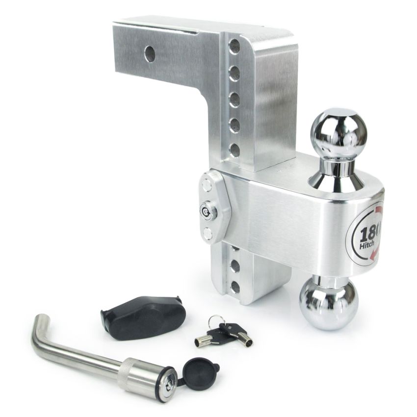 Weigh Safe CTB8-2.5-KA 180 Hitch 8in Drop Hitch & 2.5in Shank (10K/18.5K GTWR) w/WS05 - Aluminum
