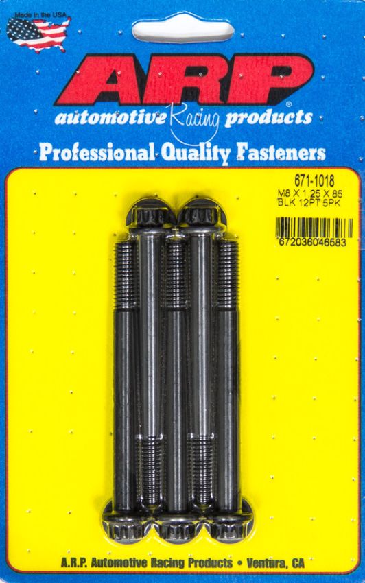 ARP ARP671-1018 Bolt Kit - 12pt. (5) 8mm x 1.25 x 85mm