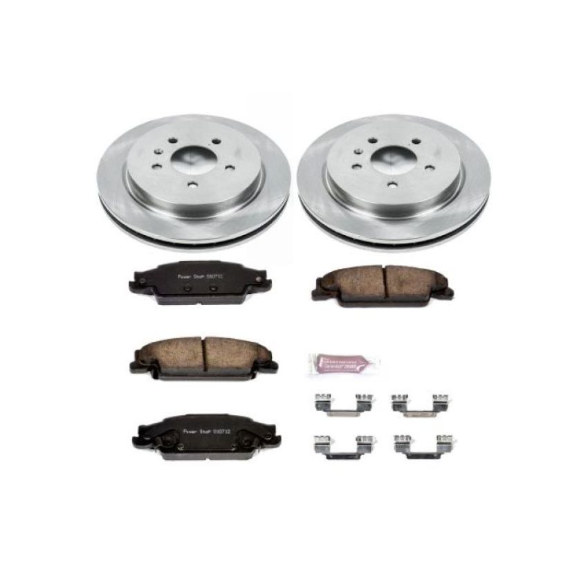 PowerStop KOE1425 OE Stock Replacement Low-Dust Ceramic Brake Pad and Rotor Kit