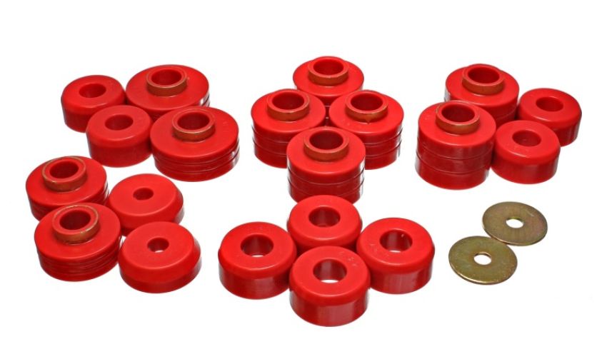 Energy Suspension 4.4105R 83-88 Ford Explorer/Bronco II 2WD / 84-90 Explorer/Bronco II 4WD Red Body Mount Se