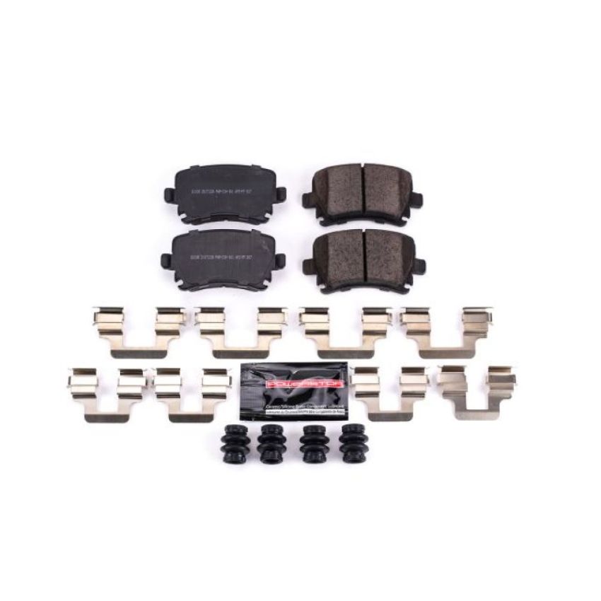 PowerStop Z23-1108 PowerStop - Z23 Daily Driver Carbon-Fiber Ceramic Brake Pads with Hardware Kit