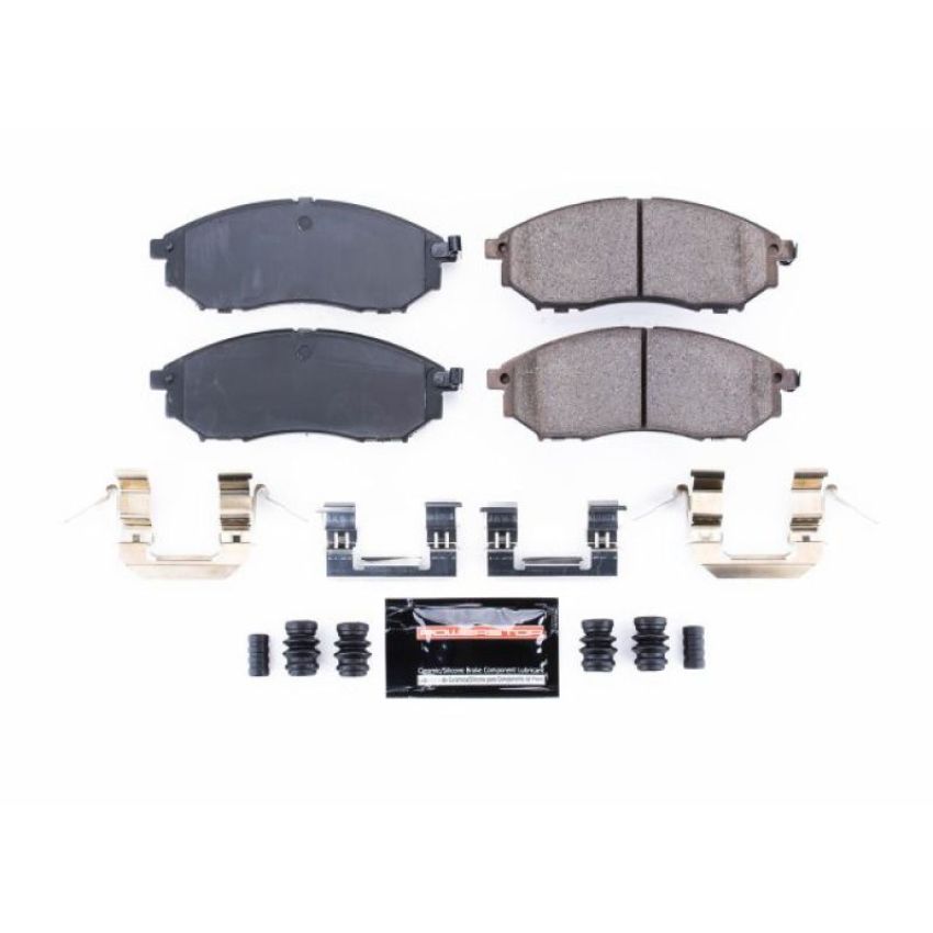 PowerStop Z23-888 PowerStop - Z23 Daily Driver Carbon-Fiber Ceramic Brake Pads with Hardware Kit