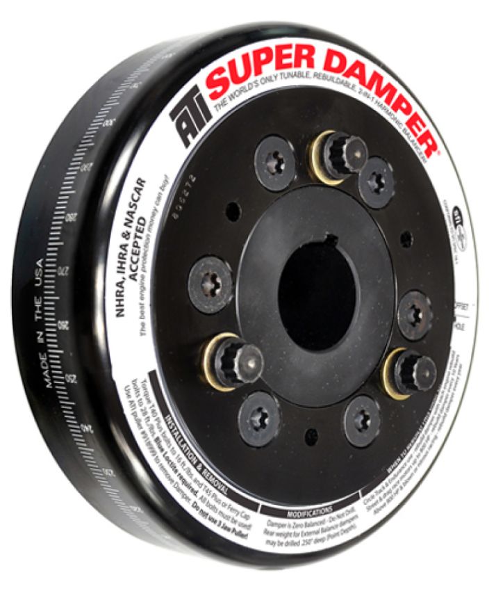 ATI ATI917781 Damper - 6.325in - Steel - Chevy SB / 90 Deg V6 - 409 - Pont 4Cyl - 3 Ring - 1Pc