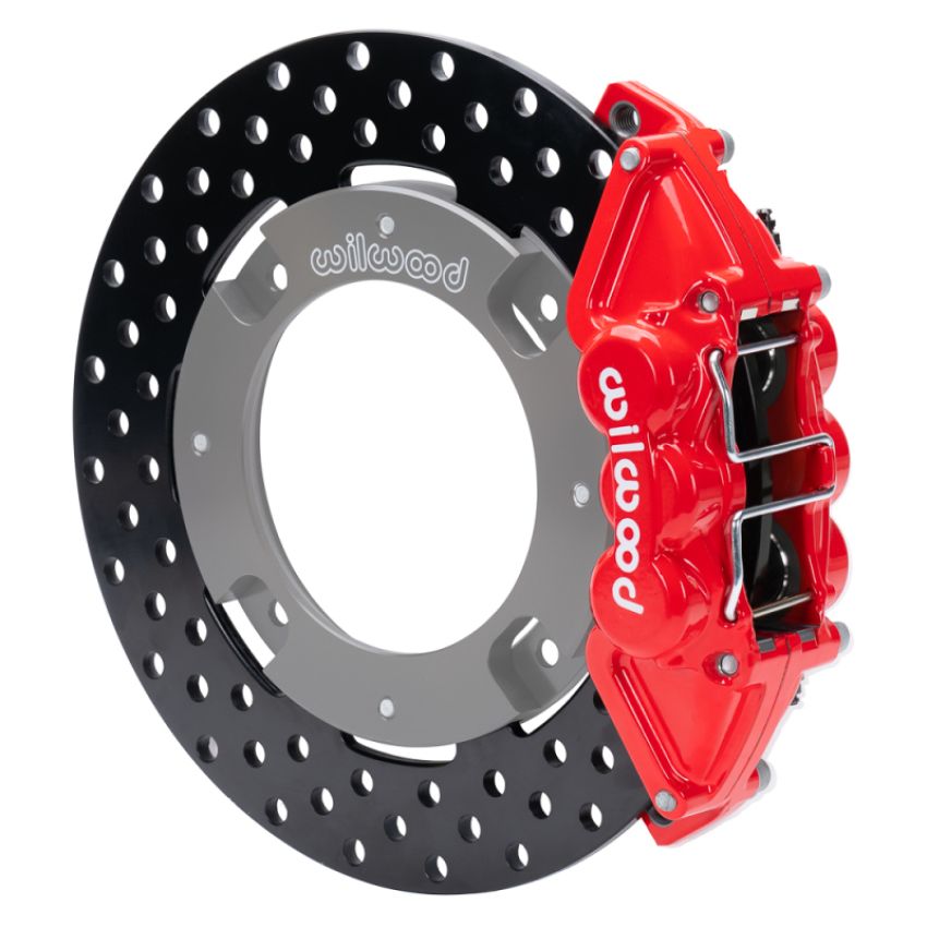 Wilwood 140-16629-DR 17-21 Can-Am X3RS Red 6-Piston Rear Kit 11.25in - Drilled Rotors