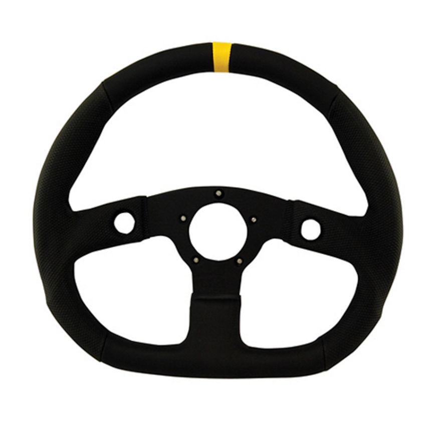 GRANT GRT630 D-Shaped Diamond Grip Steering Wheel Black