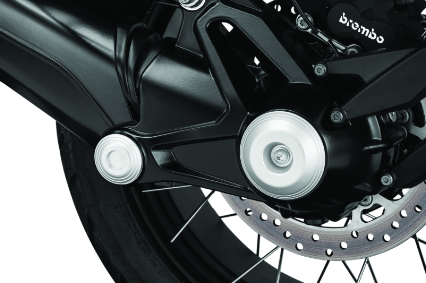 Kuryakyn 3808 Lodestar Rear Axle Sliders-BMW-Silver