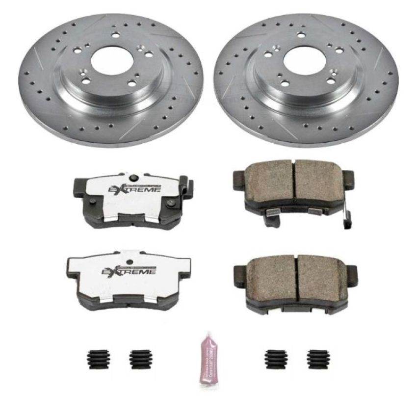 PowerStop K2310-26 Z26 Street Performance Ceramic Brake Pad and Drilled & Slotted Rotor Kit
