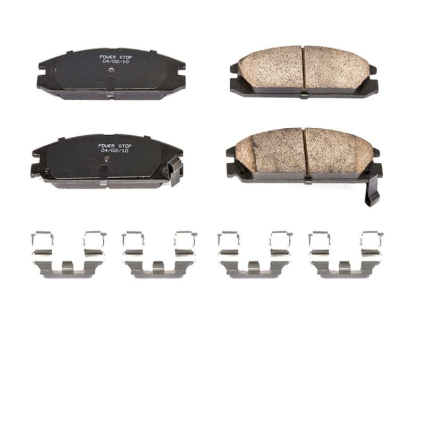 PowerStop 17-334 PowerStop - Z17 Low-Dust Ceramic Brake Pads with Hardware