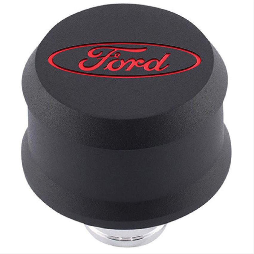 Ford Racing 302-440 Ford Slant Edge Breather-Black/Red