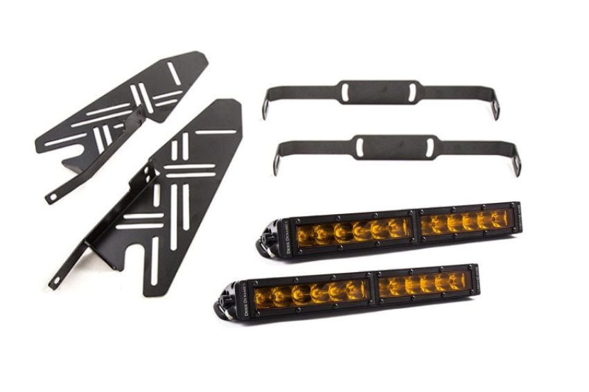 Diode Dynamics DD6218 17-19 Ford Raptor SS Fog Kit 12.0 In - Amber Driving