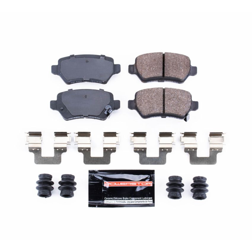 PowerStop Z23-1362 PowerStop - Z23 Daily Driver Carbon-Fiber Ceramic Brake Pads with Hardware Kit