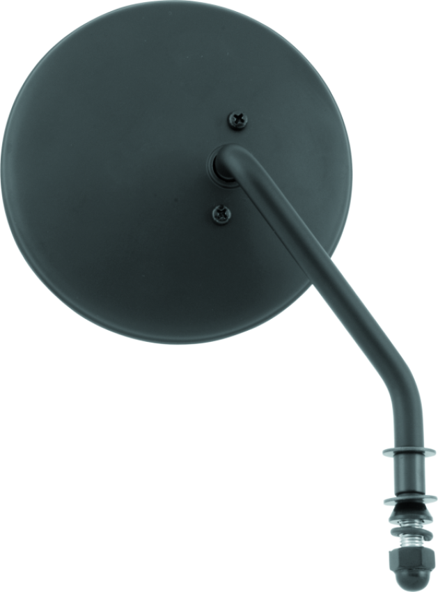 Bikers Choice 482776 Black 4 Inch Round Mirror Short Right Universal