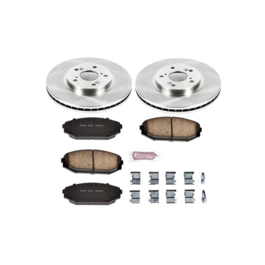 PowerStop KOE2299 OE Stock Replacement Low-Dust Ceramic Brake Pad and Rotor Kit