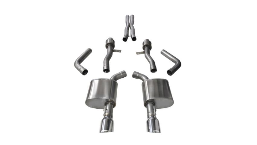 CORSA Performance 14995 Corsa 2015-2023 Dodge Charger SRT / Scat Pack / R/T 6.4L Polished Sport Cat-Back Exhaust