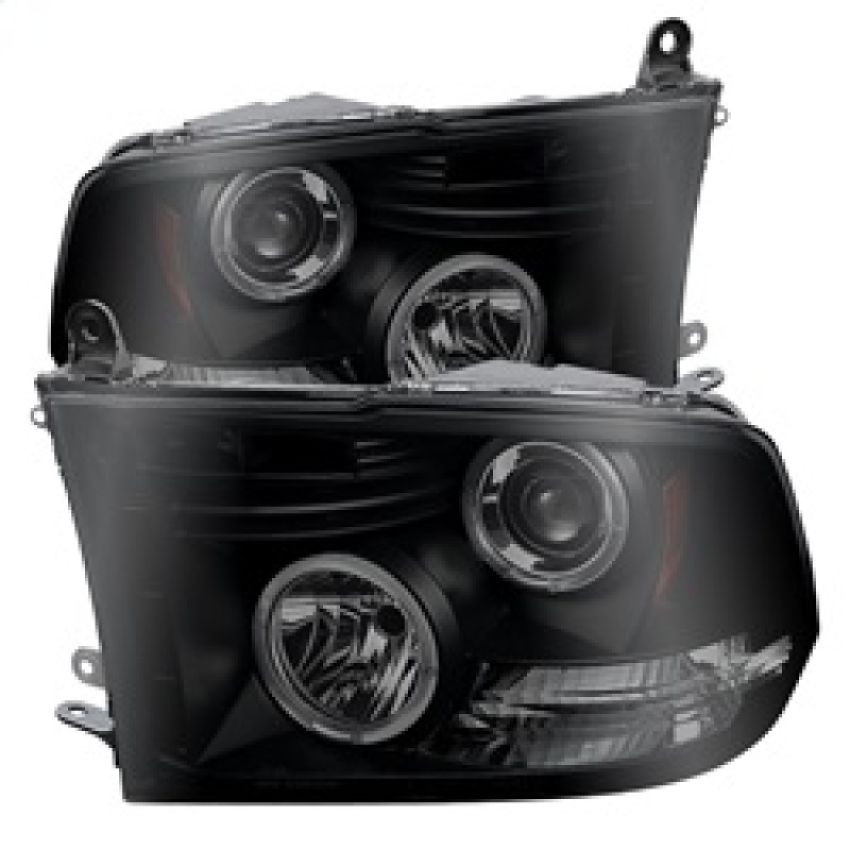 SPYDER 5078407 Projector Headlights - LED Halo - Black Smoke