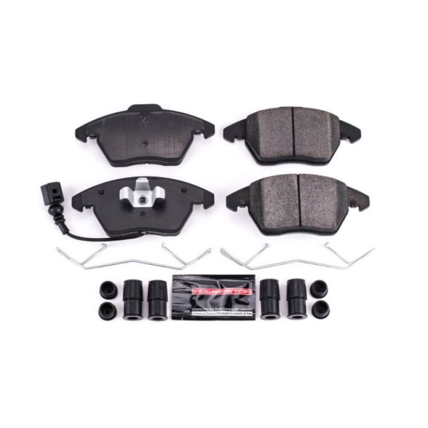 PowerStop Z23-1107 PowerStop - Z23 Daily Driver Carbon-Fiber Ceramic Brake Pads with Hardware Kit